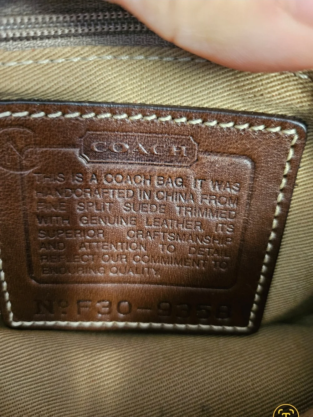 Coach Vintage Y2K Orange Suede Crossbody Bag (F3O-9358)